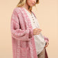 VERY J Cable Knit Open Front Cardigan