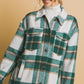 Love Tree Plaid Button Up Shacket