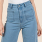 Mittoshop High Waist Wide Leg Jeans