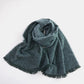 Raw Hem Heathered Polyester Scarf