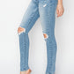 Risen Full Size High Rise Knee Distressed Skinny Jeans