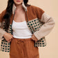 Annie Wear Plaid Zip Up Drop Shoulder Sherpa Jacket