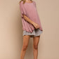 Peek-a-boo Ruffle Overlay Knit Top