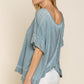 Peek-a-boo Ruffle Overlay Knit Top