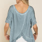 Peek-a-boo Ruffle Overlay Knit Top