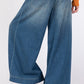 SAGE+FIG Smocked Waist Band Wide Leg Jeans