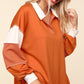 Haptics Color Block Exposed Seam Long Sleeve Top