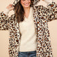 VERY J Fuzzy Leopard Long Sleeve Hooded Jacket