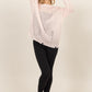 HYFVE Distressed Long Sleeve Knit Top