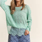 J.NNA Lace Detail Long Sleeve Knit Top