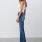 MID RISE DARK WASH FLARE JEANS