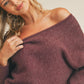 Ribbed Knit Dolman Sleeve Sweater