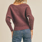 Ribbed Knit Dolman Sleeve Sweater