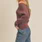 Ribbed Knit Dolman Sleeve Sweater