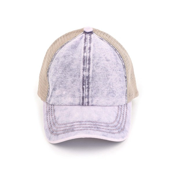 CC Washed Denim Criss Cross Cap