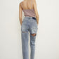 High Waist Straight Jeans