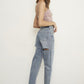 High Waist Straight Jeans