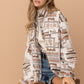 Frayed Aztec Western Shacket