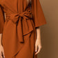 Kimono Sleeve Tie Wrap Dress