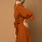 Kimono Sleeve Tie Wrap Dress