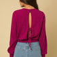 L/S Back Open Tie Top