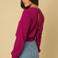 L/S Back Open Tie Top