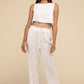 D-Linen Blended Top and Pants Set