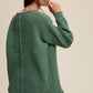 Slouchy V-neck Ribbed Knit Sweater