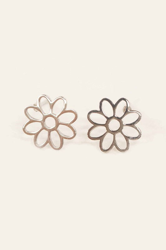 Daisy Outline Stud Earrings