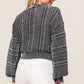 Acid Wash Round Neck Sweater