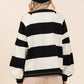 Mittoshop Striped Snap Shoulder Long Sleeve T-Shirt