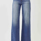 RISEN High Waist Raw Hem Wide Leg Jeans