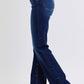 Judy Blue Full Size Raw Hem Straight Leg Jeans