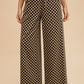 Annie Wear Drawstring Checkered Wide Leg Pants