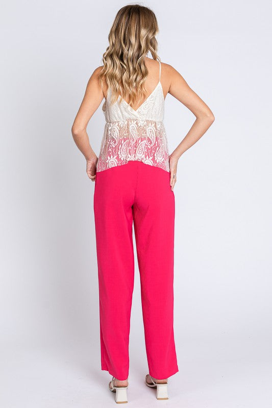 High-Waisted Pleated Slacks