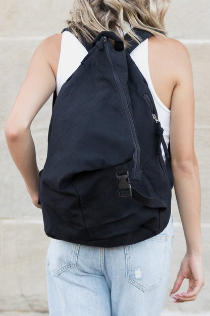 Kai Asymmetric Canvas Backpack