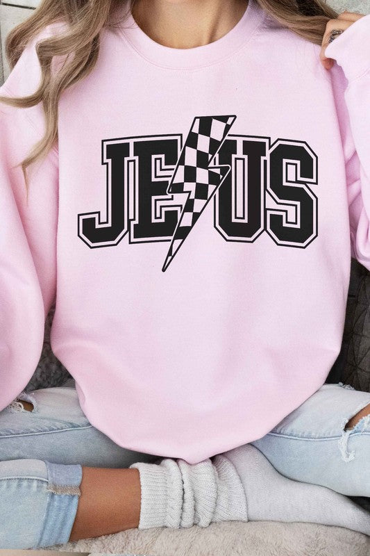 JESUS LIGHTNING GRAPHIC SWEATSHIRT