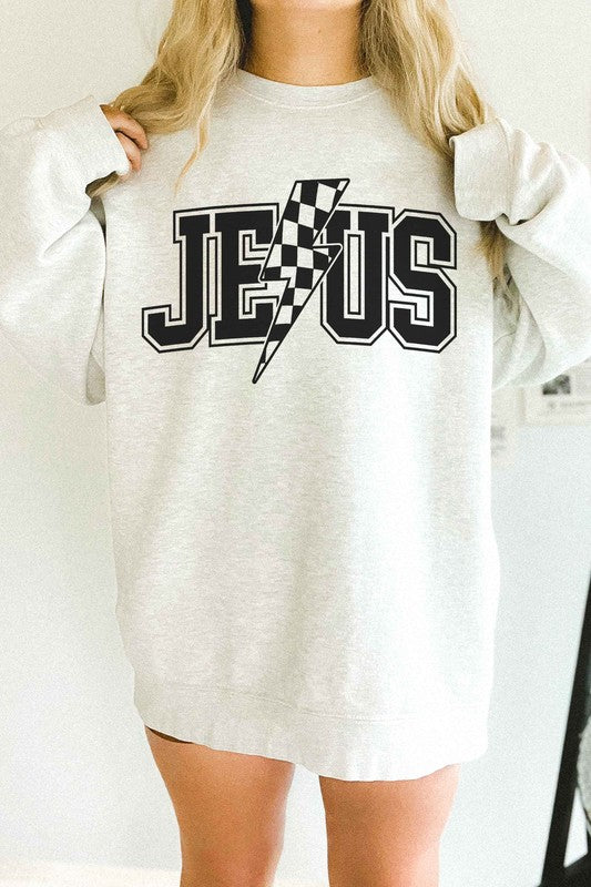 JESUS LIGHTNING OVERSIZED SWEATSHIRT