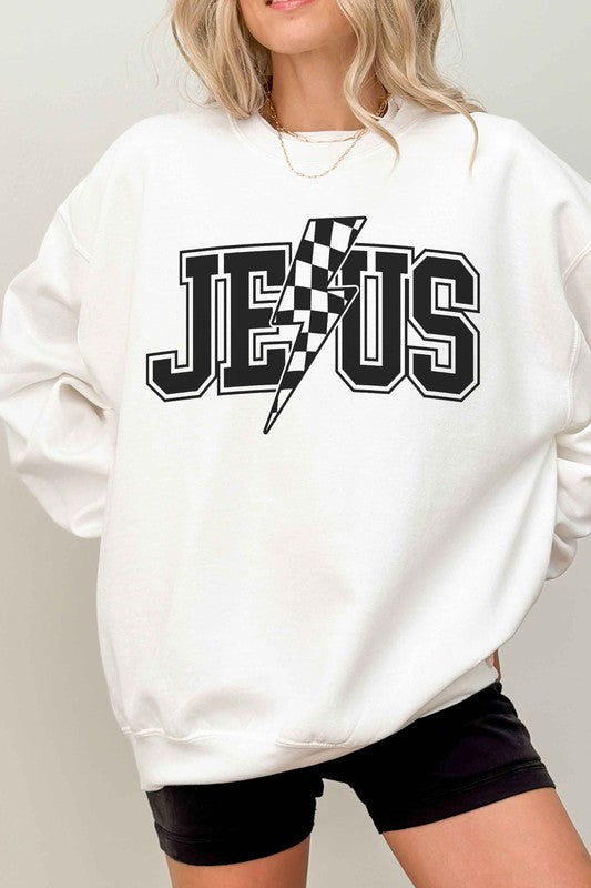 JESUS LIGHTNING OVERSIZED SWEATSHIRT