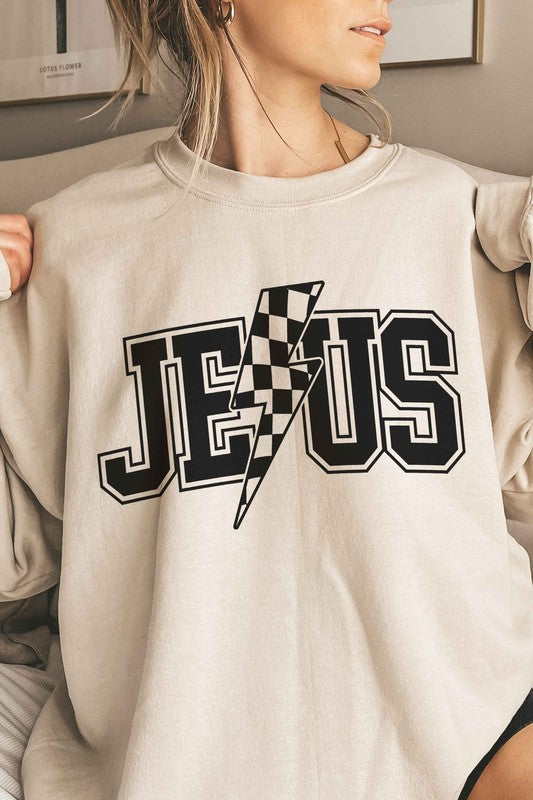 JESUS LIGHTNING OVERSIZED SWEATSHIRT