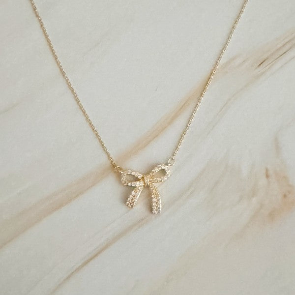 Simply Shine Bow Necklace