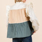 Tiered Color Block Blouse