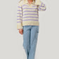 Stripe Pattern Knit Sweater