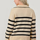 Stripe Pattern Knit Sweater