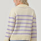 Stripe Pattern Knit Sweater