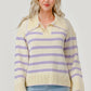 Stripe Pattern Knit Sweater