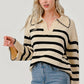 Stripe Pattern Knit Sweater