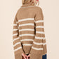 Stripe Pattern Knit Sweater