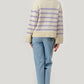 Stripe Pattern Knit Sweater