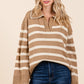 Stripe Pattern Knit Sweater